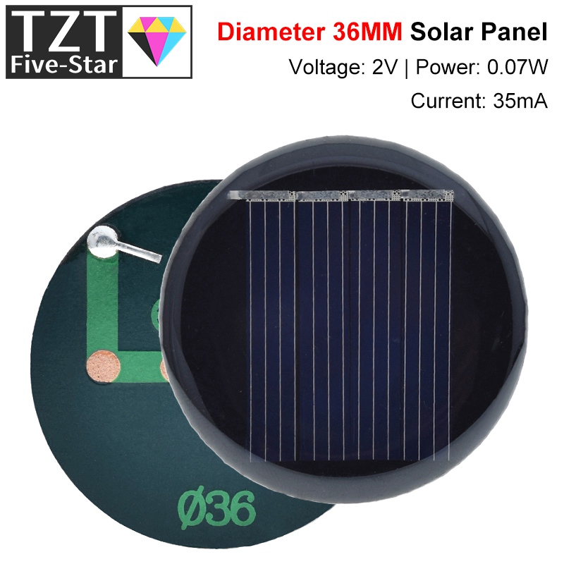 1/3/5PCS 2V 35mA 0.07W D36MM P - огляд і ціна Jinko Solar Panel Cheetah