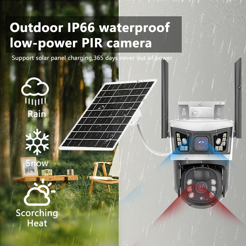 12MP 6K Solar Security Cameras - огляд і ціна Jinko Solar Panel Cheetah